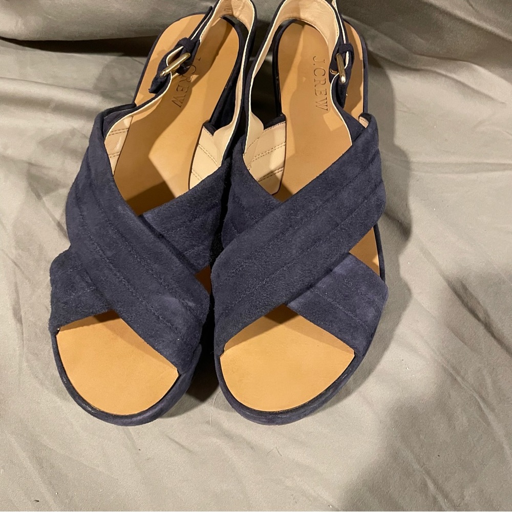 Sz 7.5 J. Crew Platform Sandals